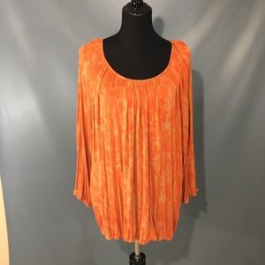 Orange Long Sleeve Blouse Michael Kors XL